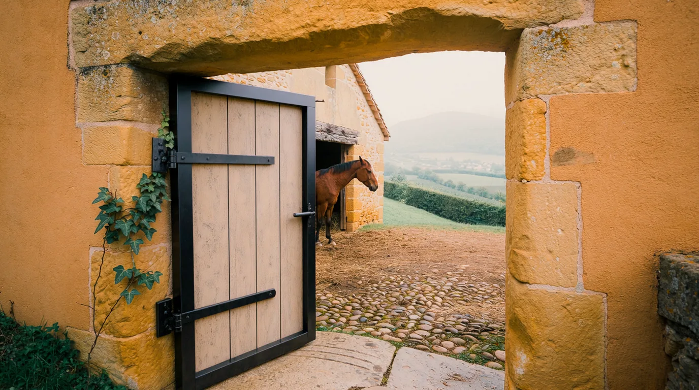 Entrée, Écuries Ennéa, centre équestre à Marsanne